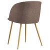 vidaXL Chaises &agrave; manger lot de 2 marron tissu