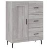 vidaXL Buffet haut Sonoma gris 69,5x34x180 cm Bois d'ing&eacute;nierie