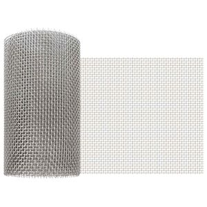 vidaXL &Eacute;cran en maille 20 x 200 cm 6 Mesh Acier Inoxydable 201 Argent&eacute;