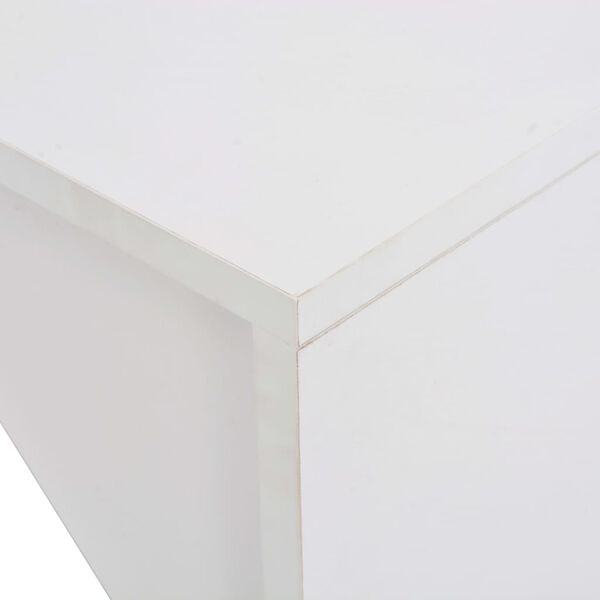vidaXL Table de bar avec armoire Blanc 115x59x200 cm