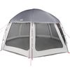 vidaXL Tente piscine toit amovible parois maille gris 510x510 cm