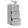 vidaXL Buffet Gris b&eacute;ton 34,5x34x90 cm Bois d'ing&eacute;nierie