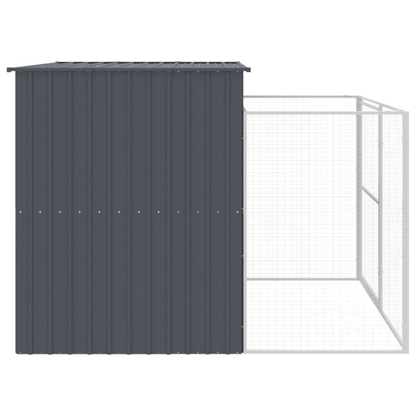 vidaXL Niche pour chien avec cour anthracite 214x253x181 cm