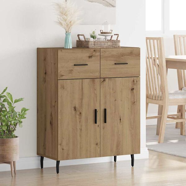 vidaXL Buffet Ch&ecirc;ne artisanal 69,5 x 34 x 90 cm Bois d'ing&eacute;nierie