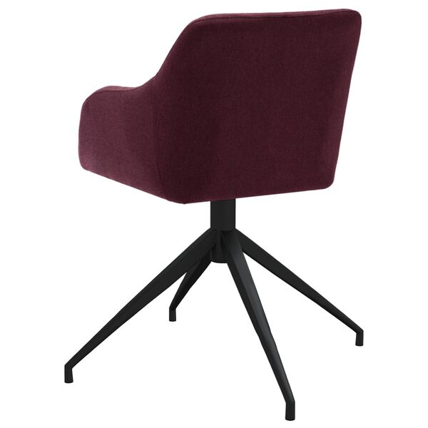 vidaXL Chaises pivotantes &agrave; manger lot de 6 violet tissu