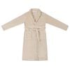 vidaXL Robe de bain sans capuche Beige xl Flanelle