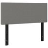 vidaXL T&ecirc;te de lit &agrave; LED gris fonc&eacute; 100x5x78/88 cm tissu