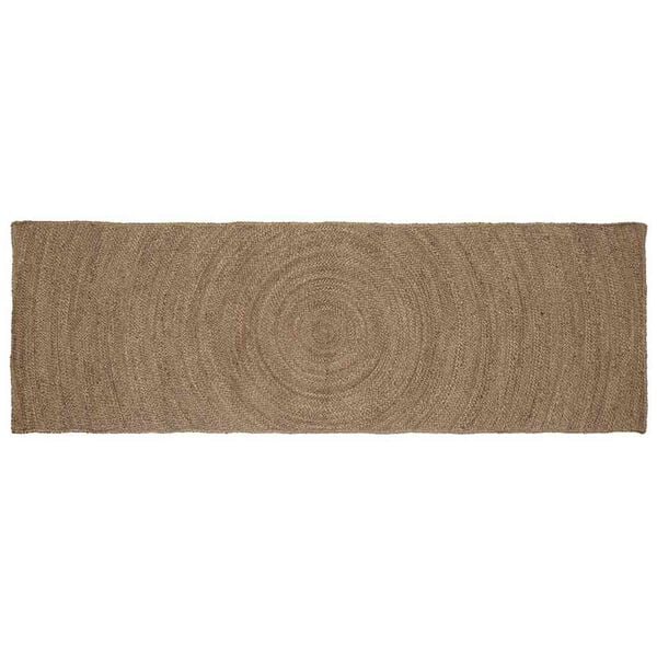 vidaXL Tapis de surface Rectangulaire Gris 80 x 250 cm Jute