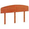 vidaXL T&ecirc;te de lit cire marron 120 cm bois massif de pin