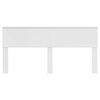 vidaXL T&ecirc;te de lit Blanc Brillant 200 cm Bois d'ing&eacute;nierie