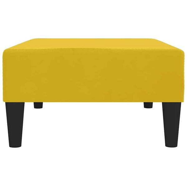 vidaXL Repose-pied Jaune 78x56x32 cm Velours
