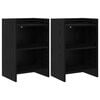vidaXL Tables de chevet 2 pcs Ch&ecirc;ne noir 40 x 30 x 60 cm