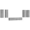 vidaXL Ensemble de meubles TV 6 pcs Sonoma gris Bois d'ing&eacute;nierie