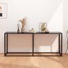 vidaXL Table console Noir 180x35x75,5 cm Verre tremp&eacute;