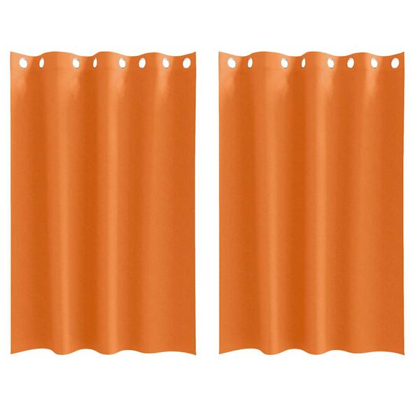 vidaXL Rideaux occultants avec anneaux 2 pcs Orange vif 175 x 140 cm