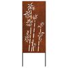 vidaXL &Eacute;cran de confidentialit&eacute; de jardin Floral Rouill&eacute; 50 x 140 cm