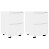 vidaXL Tables de chevet avec tiroir 2 pcs Blanc 30,5 x 30 x 43 cm