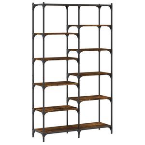 vidaXL Biblioth&egrave;que ch&ecirc;ne fum&eacute; 100x32x170 cm bois d'ing&eacute;nierie et fer