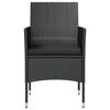 vidaXL Salon de jardin 8 pcs avec coussins r&eacute;sine tress&eacute;e noir