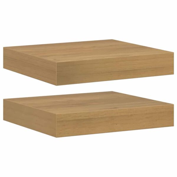 vidaXL &Eacute;tag&egrave;re Murale 2 pcs Marron 23 x 23,5 x 4 cm Bois d'ing&eacute;nierie