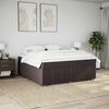 vidaXL Sommier &agrave; lattes de lit avec matelas Marron fonc&eacute; 200x200 cm