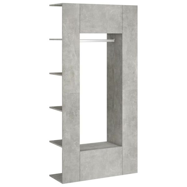 vidaXL Armoires de couloir 2 pcs gris b&eacute;ton bois d'ing&eacute;nierie