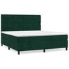 vidaXL Sommier &agrave; lattes de lit et matelas Vert fonc&eacute; 180x200cm Velours