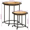 vidaXL Ensemble de table d'appoint 2 pcs bois massif de manguier