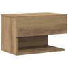 vidaXL Table de chevet murale ch&ecirc;ne artisanal