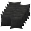vidaXL Coussin avec oreiller HEERLEN 12 pi&egrave;ces Noir Velours
