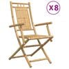 vidaXL Chaises pliantes 8 pi&egrave;ces 53x66x99 cm en bambou