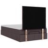 VidaXL Cadre de lit ottoman avec matelas marron fonc&eacute; 120x190 cm tissu