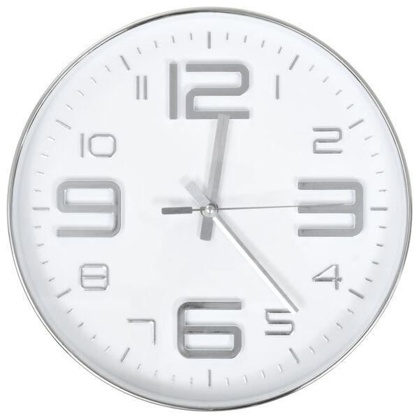 vidaXL Horloge murale 30 cm Argent&eacute;