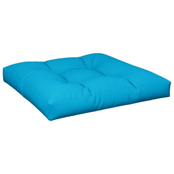 vidaXL Coussin de palette bleu 70x70x12 cm tissu