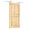 vidaXL Porte coulissante Naturel et Blanc 100 x 210 cm