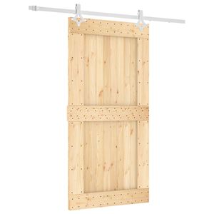 vidaXL Porte coulissante Naturel et Blanc 100 x 210 cm