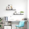 vidaXL &Eacute;tag&egrave;re murale flottante 2 pcs Gris brillant 80x23,5x3,8 cm MDF