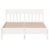 vidaXL Cadre de lit sans matelas blanc 160x200 cm bois de pin massif
