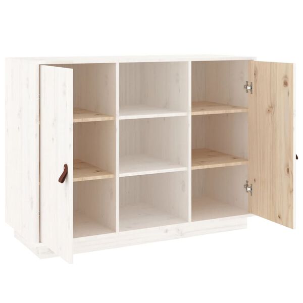 vidaXL Buffet Blanc 100x40x75 cm Bois massif de pin