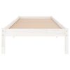 vidaXL Cadre de lit sans matelas blanc bois massif 90x200 cm