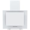 vidaXL Hotte murale 60 cm Acier inoxydable et verre trempé Blanc