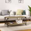 vidaXL Table basse Ch&ecirc;ne sonoma 100x50x45 cm Bois d'ing&eacute;nierie et fer
