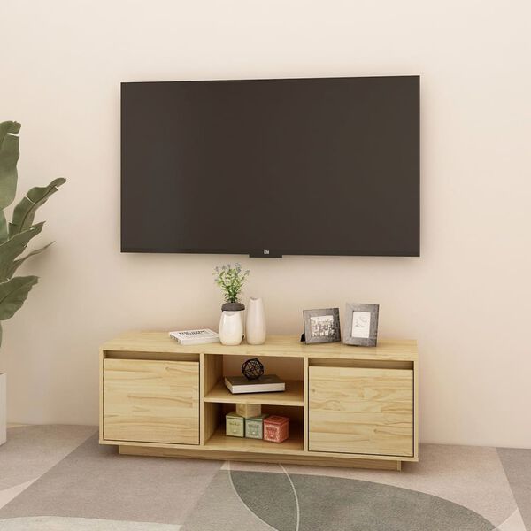 vidaXL Meuble TV 110x30x40 cm bois de pin massif