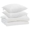 vidaXL Couette avec oreiller 3 pc Blanc Microfibre
