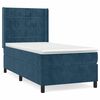 vidaXL Sommier &agrave; lattes de lit avec matelas Bleu fonc&eacute; 90x200 cm