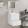 vidaXL Armoire de salle de bain avec miroir blanc bois d'ingénierie