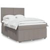 vidaXL Sommier &agrave; lattes de lit avec matelas Taupe 140x190 cm Tissu