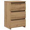 vidaXL Table de chevet ch&ecirc;ne artisanal 40x35x62,5 cm bois d'ing&eacute;nierie