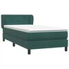 vidaXL Sommier &agrave; lattes de lit et matelas vert fonc&eacute; 90x210 cm velours