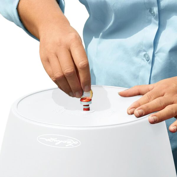 LECHUZA Jardinière Classico Color 28 ALL-IN-ONE Blanc brillant 13190